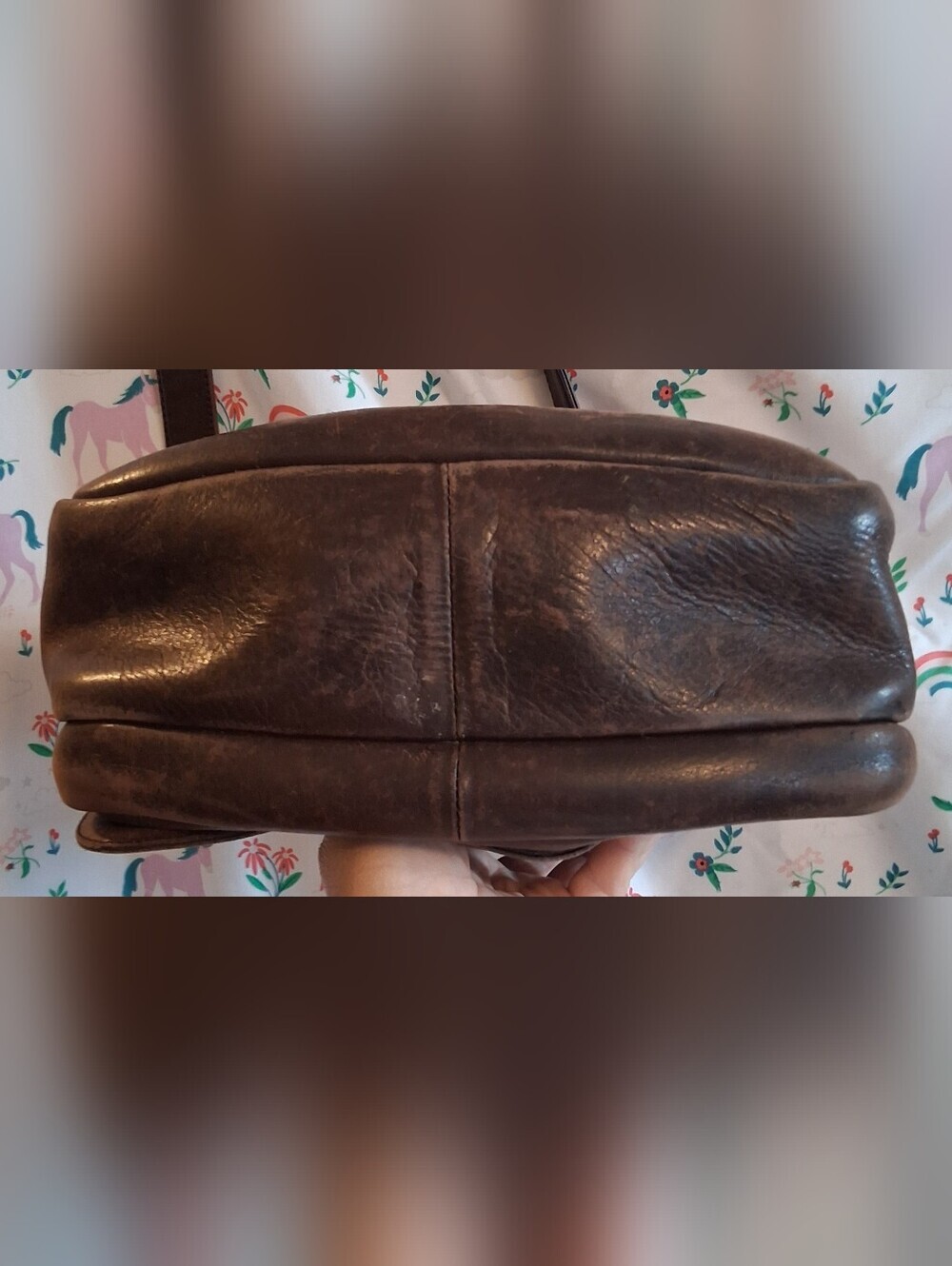 EUC Vintage 1970s Frank Clegg Brown Distressed Quiet Luxury Messenger Purse Bag - Picture 7 of 13